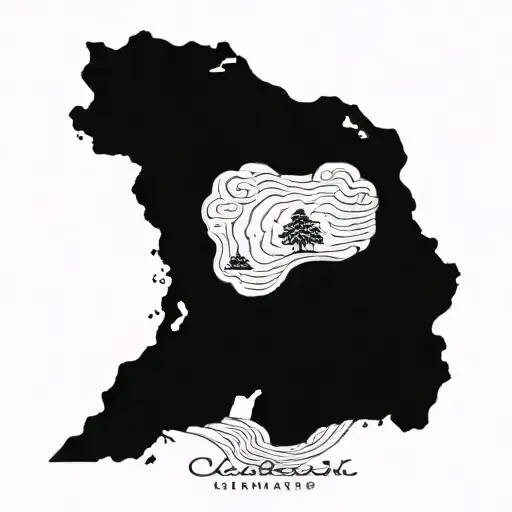 Island Top Down Topographical Map Tattoo tattoo design idea