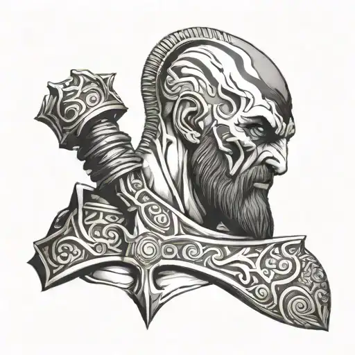 kratos shoulder tattoo tattoo design idea