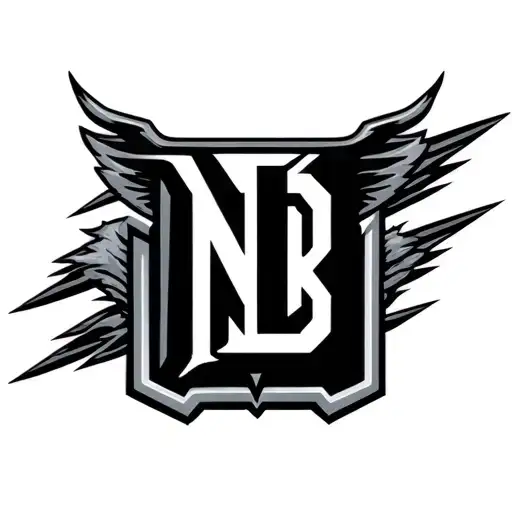 Ford Mustang logo with initials N B tattoo design idea