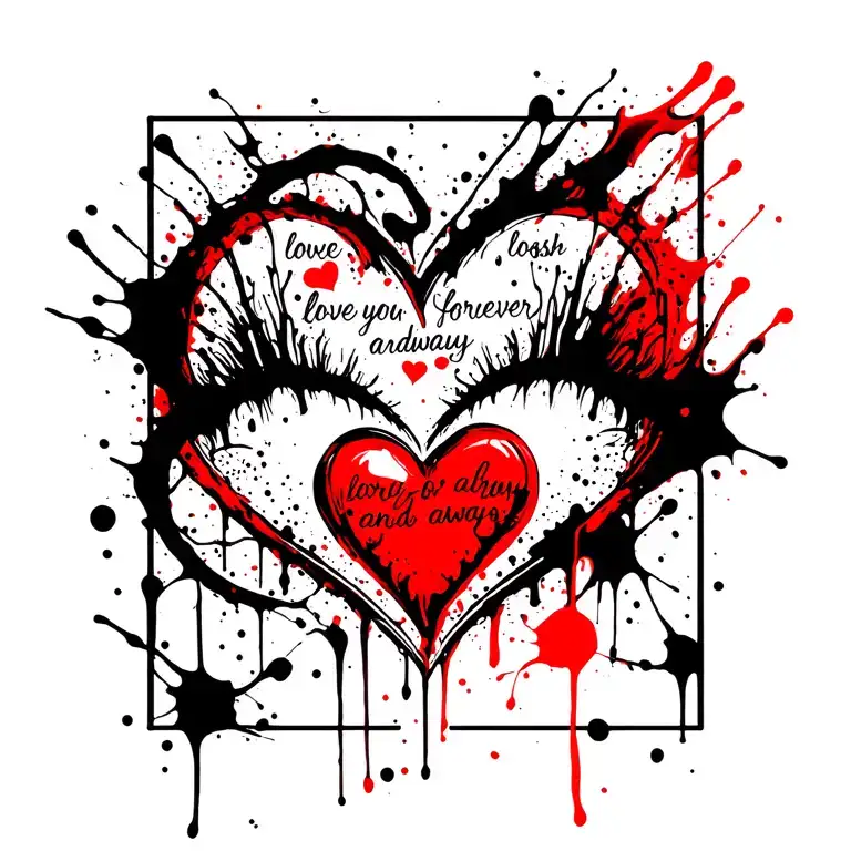 heart. 07/08/2025. love you forever and always tattoo design idea