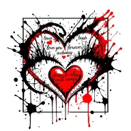 heart. 07/08/2025. love you forever and always tattoo design idea