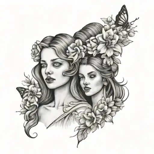 Three sisters, who are kind of same but also different.  tattoo design idea
