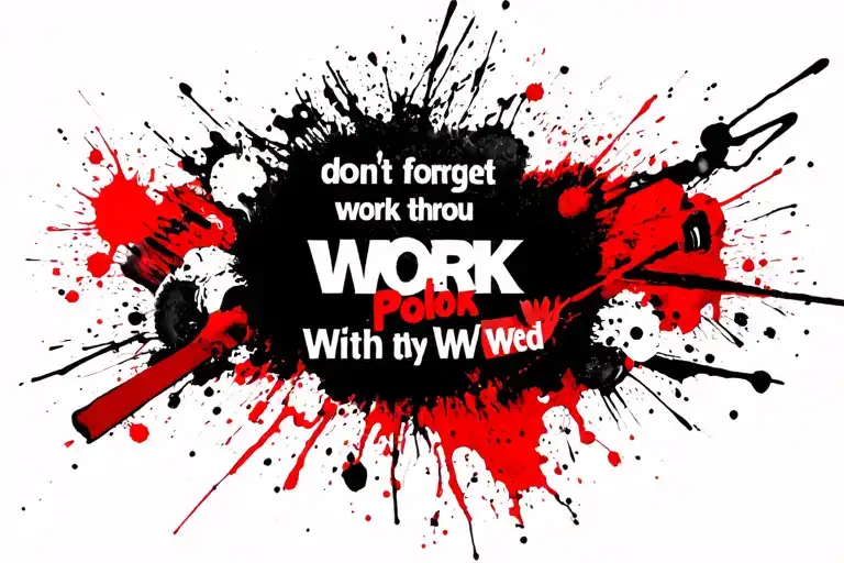 "don't forget work Mon thru Wed" 27669 tattoo design idea