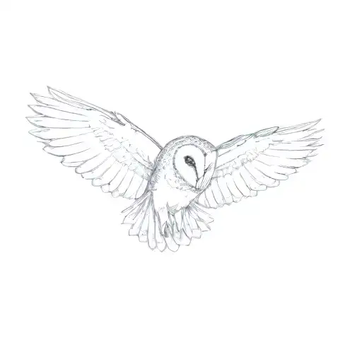 barn owl tattoo design idea