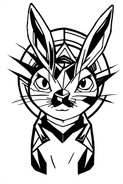 Bad Bunny tattoo design idea