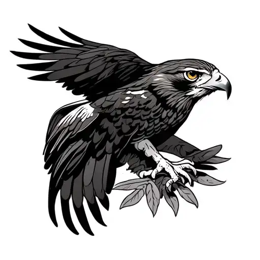 Red Tailed Hawk tattoo design idea