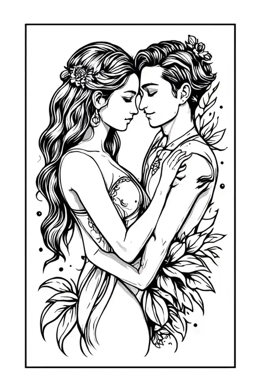 matching couples tattoo tattoo design idea