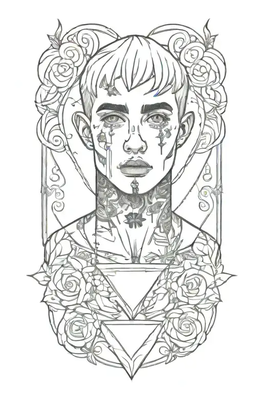 lil peep tattoo design idea