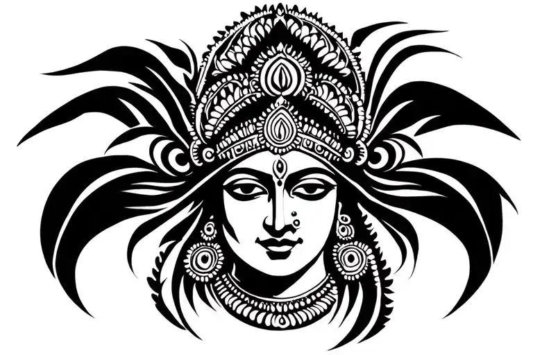 Krishna tattoo design idea