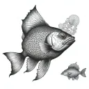 Australian fish swimming gracefully tattoo design idea