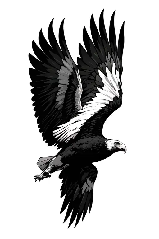 eagle soaring tattoo design idea