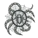 generates a tattoo, spider web on the entire dorsal of the left hand, above the Brazilian wandering spider almost all over the tattoo design idea