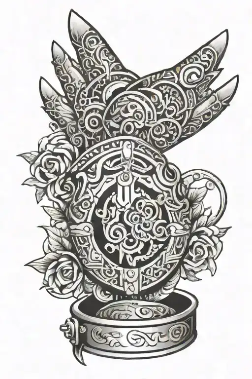 hand cuff tattoo wraps tattoo design idea