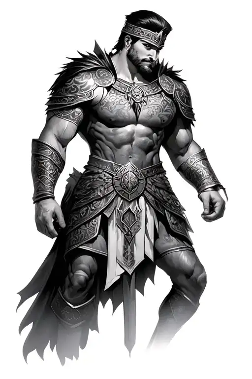 Centurion full body tattoo design idea