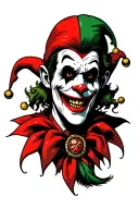 evil jester's tattoo design idea