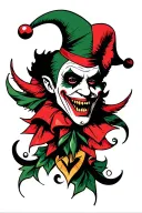 evil jester's tattoo design idea