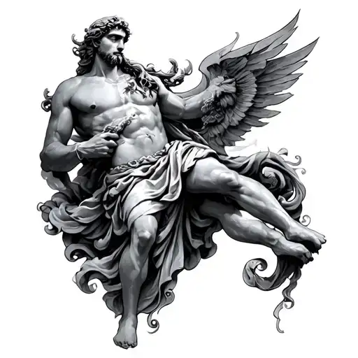 Greek Mythology God posiedon tattoo design idea