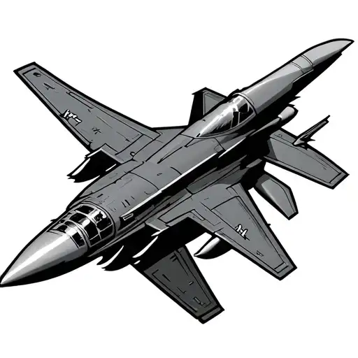 fighter jet design tattoo design idea