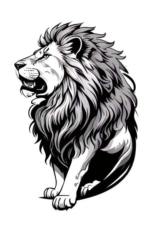 lion and Christianity  tattoo design idea