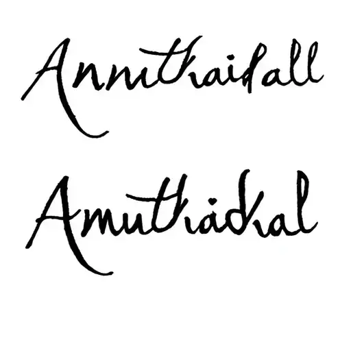 Amuthaidhal name writtenin tamil letters tattoo design idea