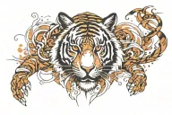 ADHD Tiger tattoo design idea