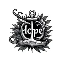 Hope is the anchor of the soul tattoo design idea