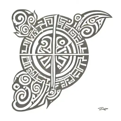 dominican taino forearm band tattoo design idea