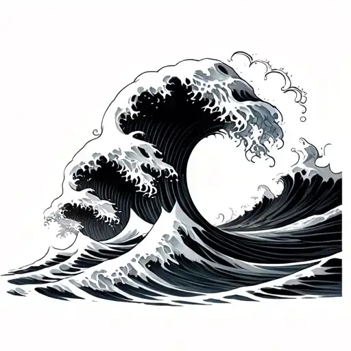 Three Waves tattoo design idea