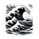 Three Waves tattoo design idea
