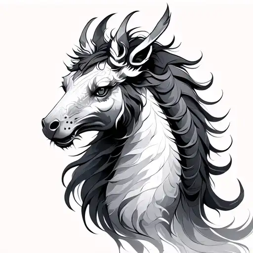 Japanese Kirin tattoo design idea