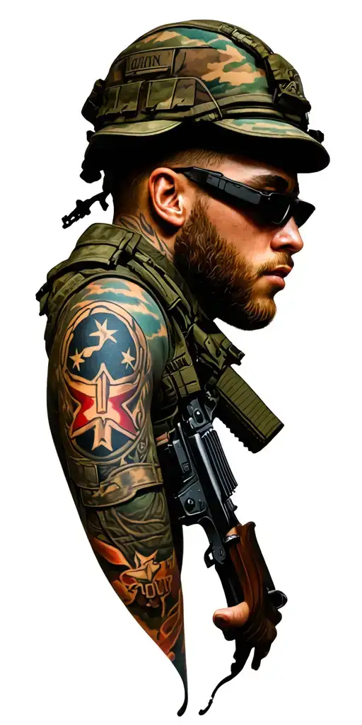 military sleeve tattoo tattoo design idea