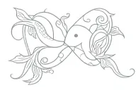 pisces zodiac sign love loss trauma my mom tattoo design idea