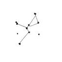 minimalist aries constellation tattoo design idea