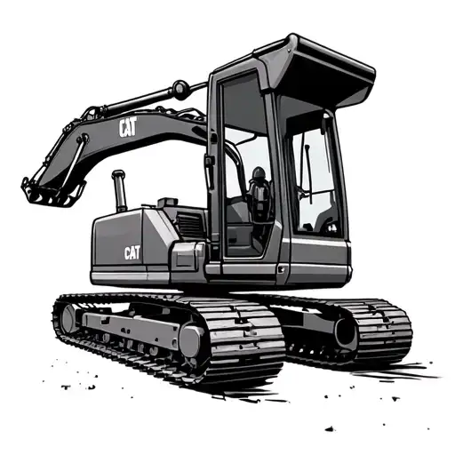 CAT heavy equipment  tattoo design idea