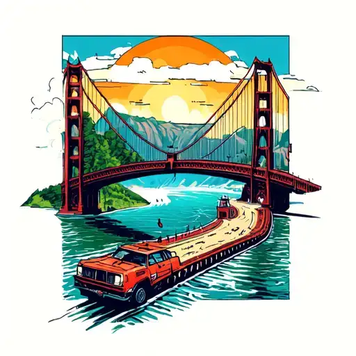 the path i travel is lit by the bridges i burn tattoo design idea