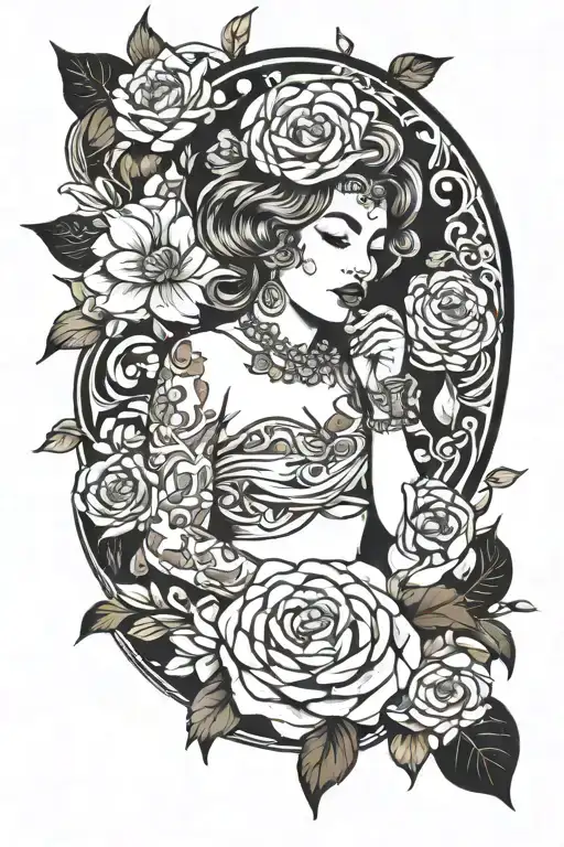 fine art portrait photography that celebrates body positivity and captures the beauty of the human form tattoo design idea