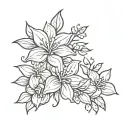 Jasmine Cursive font tattoo design idea