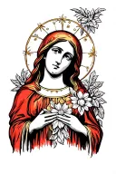Virgin Mary tattoo design idea