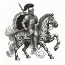 ancient Roman soldier or emperor tattoo design idea