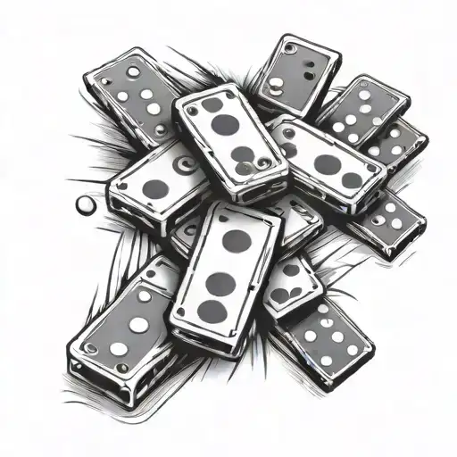 Domino tattoo design idea