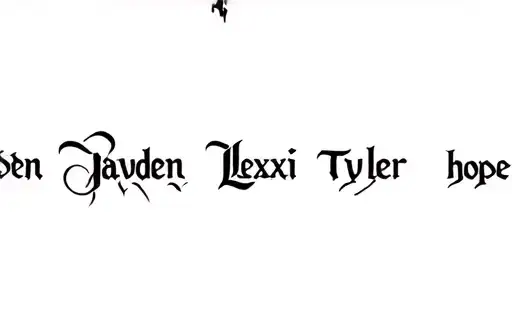 "Jayden Riley Lexi Tyler hope " tattoo design idea