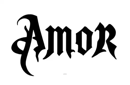 "Amor" tattoo design idea