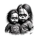Chucky Vs Chucky tattoo design idea