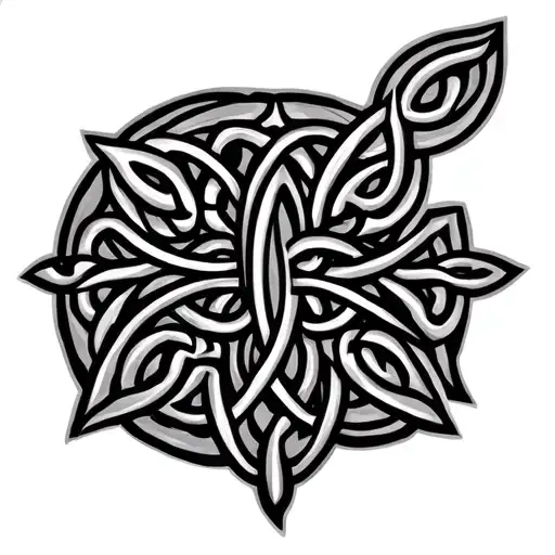 Celtic cancer zodiac sign tattoo design idea