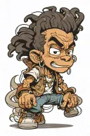 boondocks character tattoo design idea