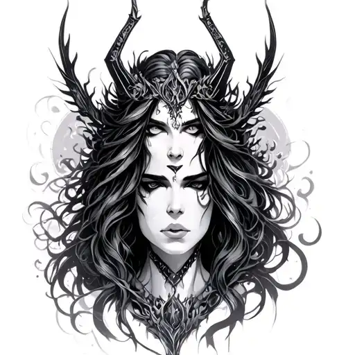 Nyx Goddess tattoo design idea
