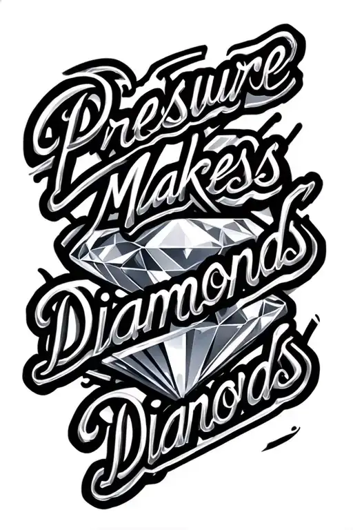 "Pressure Makes Diamonds" Diamonds tattoo design idea