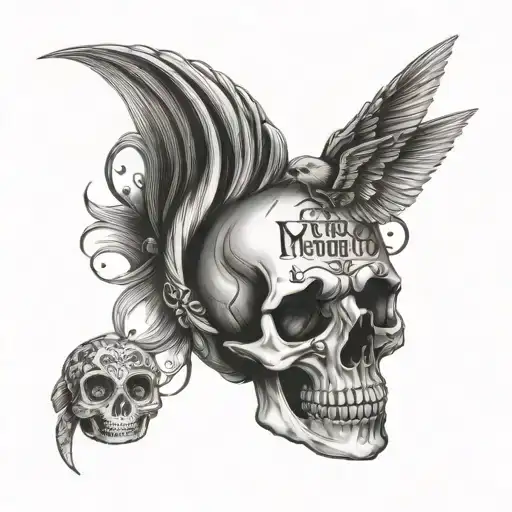 Memento Mori memento to live tattoo design idea