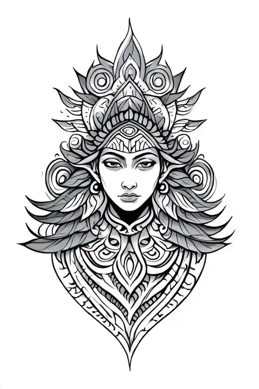 Spiritual impermanence Māori fusion tattoo tattoo design idea