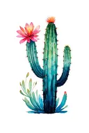 arizona cactus tattoo design idea